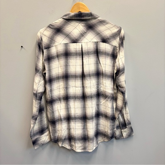 Rails Hunter Flannel Small White Gray Purple plaid - Picture 8 of 12